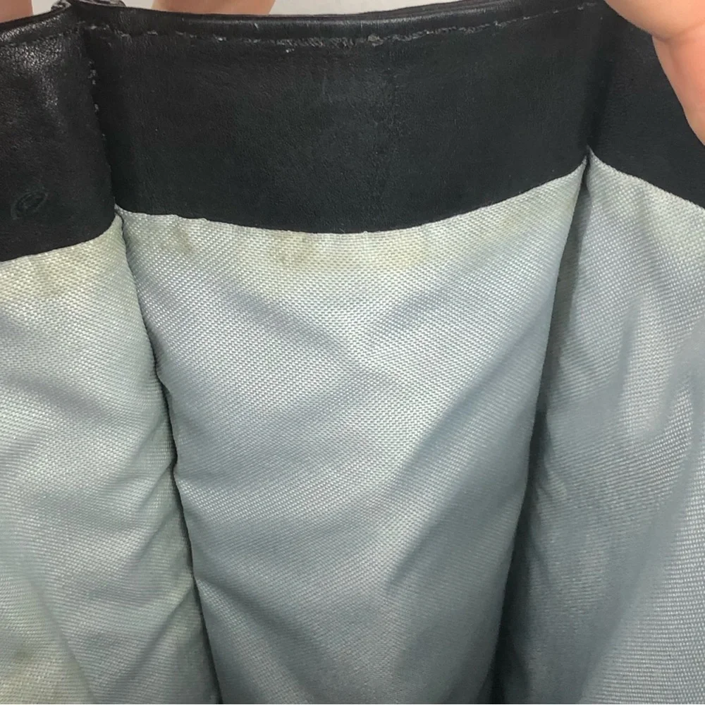 Piel Leather Open Market Bag Black Shoulder Bag 12.5x10.5x2 in. - Picture 10 of 12